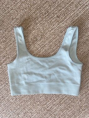 Ribbed Scoop Bralette - Sage Green